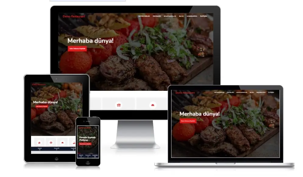 Yemek Sektörü İçin Web Sitesi – Restaurant Theme